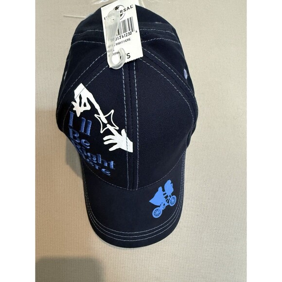 Universal Studios Hollywood E.T. I'll Be Right Here Hat Navy Blue Adult OS New - Picture 2 of 6